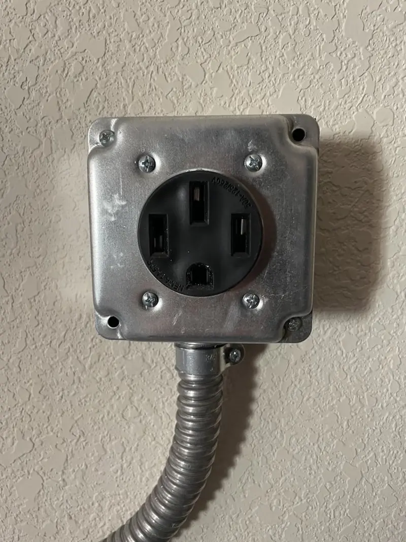 NEMA 14-50 outlet installed for Electrical Panel Upgrade in Salamanca
